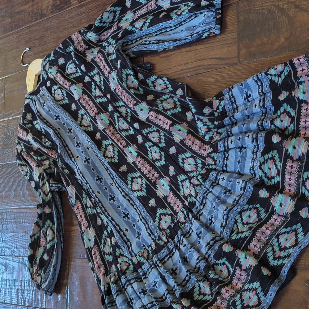 ANTHRO I Boho Western Winter Moon Tunic Woven Dress by Holding Horses, XSP - Picture 6 of 15